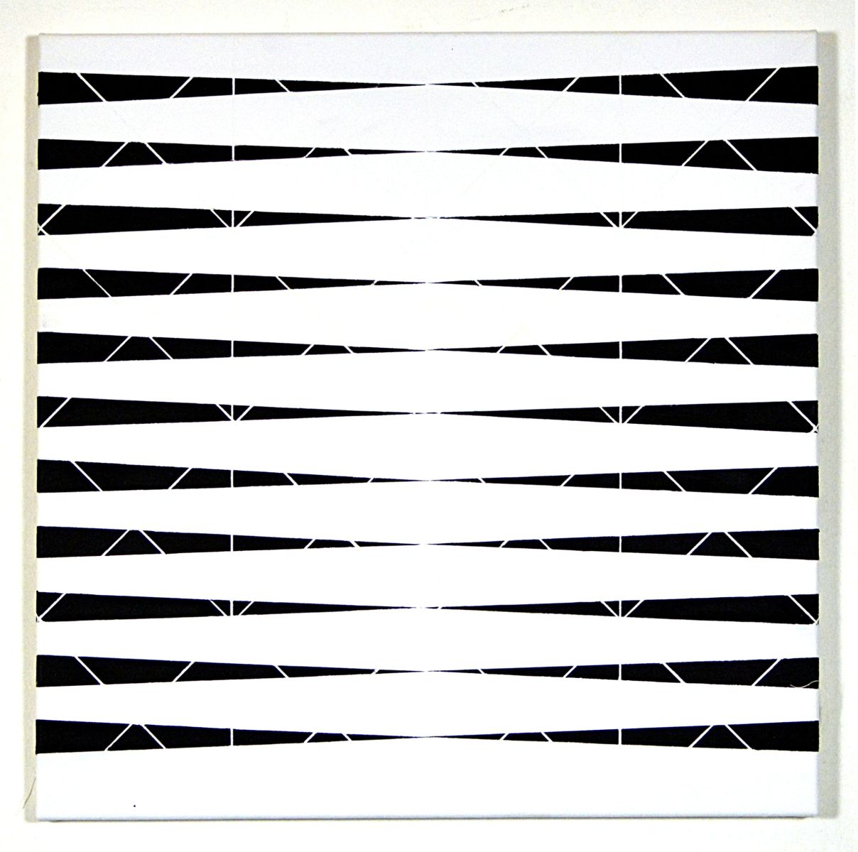 white lines between black and white stripes on canvas-exhibition-lower austria